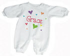 61411X - New Baby "She's All Heart" Personalized Fleece Romper